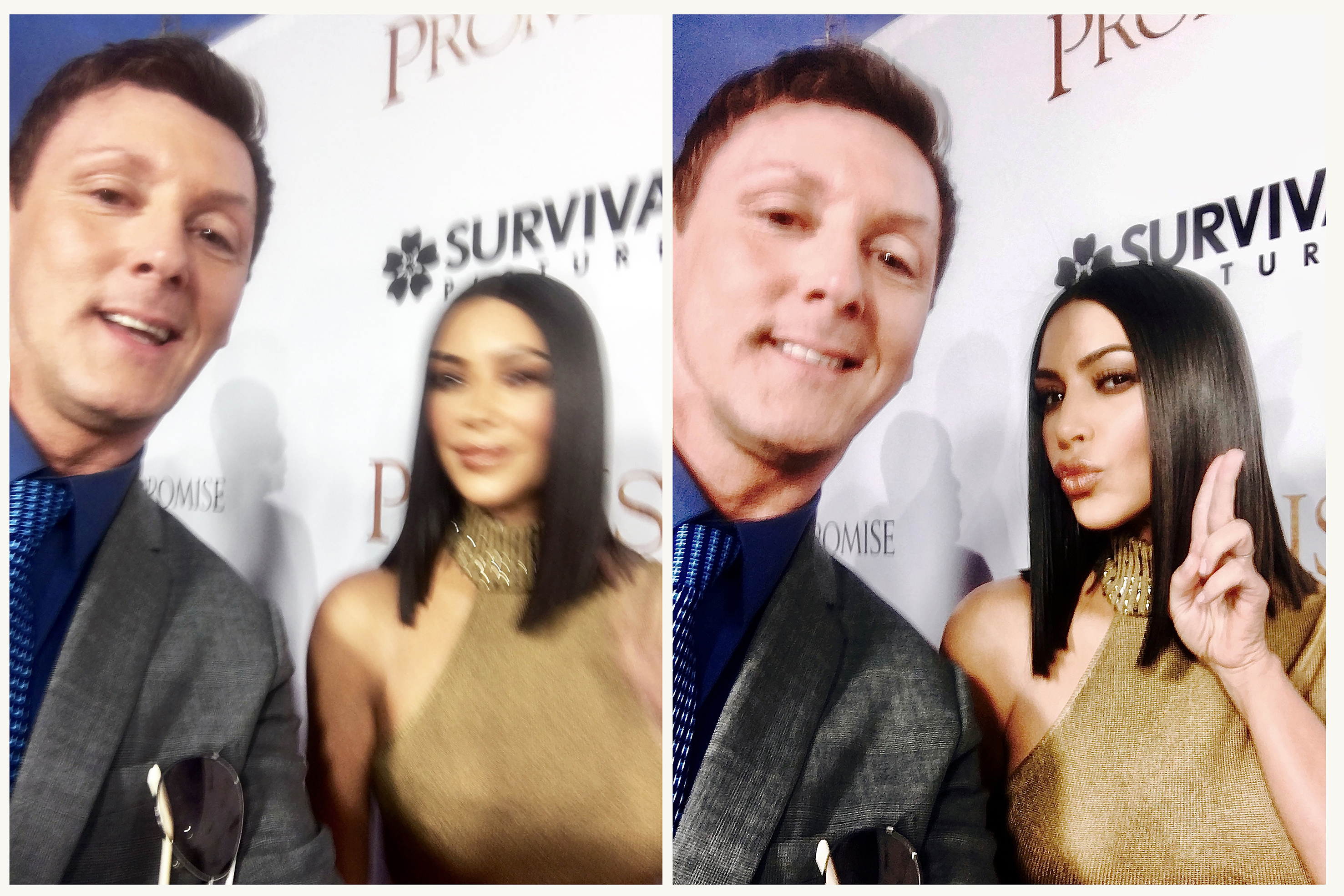 Sean Borg had selfie-taking lessons from Kim Kardashian on the Red Carpet