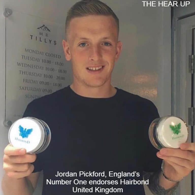 Jordan Pickford, England’s Number One endorses Hairbond United Kingdom
