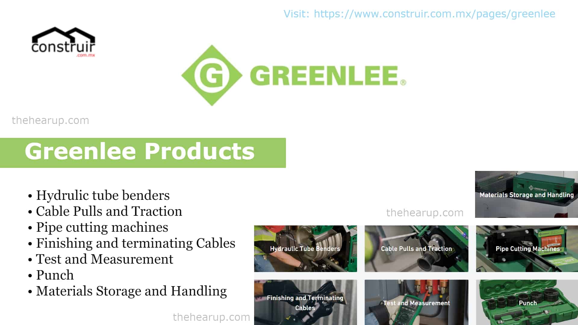 A wide Varity of Greenlee Products