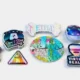 Add flair with holographic custom stickers