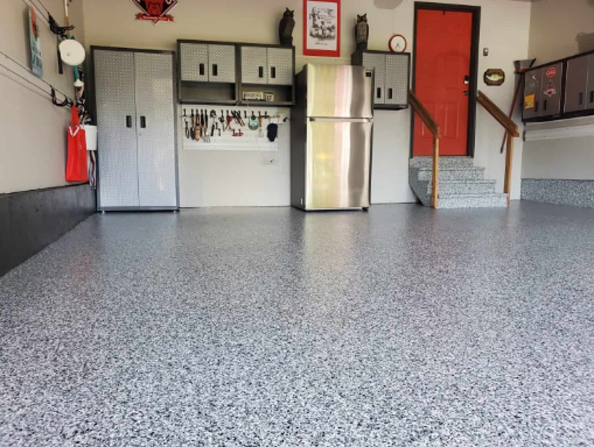 Garage with Epoxy Flooring