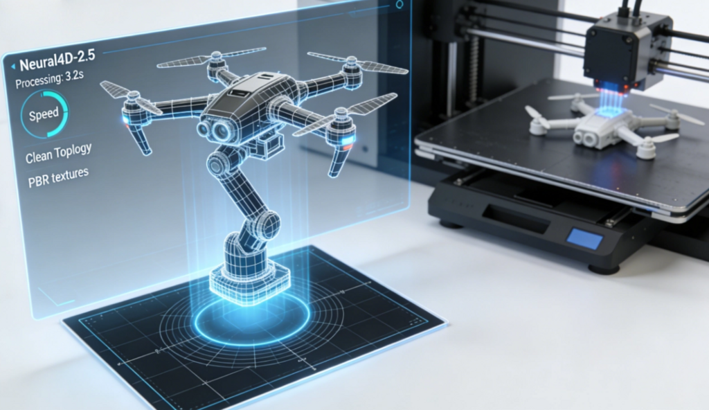From Days to Seconds: How AI is Eliminating the 3D Production Bottleneck The digital economy of 2026 is no longer satisfied with static imagery. From immersive AR shopping to rapid indie game development, the demand for spatial assets has reached a critical mass. Yet, for many organizations, the 3D production pipeline remains a legacy bottleneck—a grueling process of manual modeling, retopology, and UV mapping that spans days or weeks. However, the emergence of AI-driven rapid 3D prototyping is fundamentally shifting the ROI of digital creation. By leveraging the Direct3D-S2 engine, Neural4D is turning what was once a specialized craft into a high-speed industrial utility. Breaking the Iteration Loop: The SSA Advantage The primary enemy of 3D efficiency has always been computational overhead. Traditional generative methods often waste cycles calculating empty space, leading to "hallucinations" and jagged geometry. Neural4D solves this through a breakthrough in spatial logic. Spatial Sparse Attention (SSA): This mechanism allows the AI to focus exclusively on relevant geometric coordinates, ignoring the "void" around an object. 12x Inference Speed: By optimizing how the engine "thinks" about volume, SSA delivers a 12-fold increase in generation speed compared to 2025 benchmarks. Rapid Iteration: Teams can now generate, test, and discard dozens of prototypes in the time it previously took to sketch a single wireframe. Quality Without Compromise: Engine-Ready Assets In a professional workflow, a model that requires hours of "cleanup" isn't a shortcut—it's a liability. Neural4D differentiates itself by outputting assets that meet rigorous technical standards immediately upon export. Clean Topology: Unlike the "triangle soup" produced by first-generation AI, this system generates quad-dominant geometry, ensuring the mesh deforms correctly during animation. Watertight Mesh Integrity: Every prototype is mathematically closed, making it a watertight mesh ready for 3D printing or complex physics simulations without manual patching. Automated PBR Textures: Each model arrives with a full suite of Physically Based Rendering (PBR) maps—including Normal, Roughness, and Metallic layers. This ensures the asset reacts realistically to dynamic lighting in Unity or Unreal Engine. For a deeper technical dive, creators can explore the Neural4D Direct3D-S2 Feature Breakdown. Conversational Modeling: The New Creative Interface Perhaps the most significant shift for the non-technical professional is the interface. Neural4D-2.5 introduces a multi-modal layer that eliminates the need for complex slider bars and coordinate inputs. Natural Language Micro-adjustments: Need the character's armor to be bulkier? Or the product's edges to be more filleted? Simply tell the AI. Democratizing the Third Dimension: This conversational bridge allows marketing teams and product designers to generate high-fidelity prototypes without mastering specialized CAD software. Pipeline Flexibility: With support for .fbx, .obj, and .glb formats, the output flows seamlessly into existing enterprise pipelines. The Future of Spatial Production In 2026, the competitive advantage belongs to the agile. As the "Asset Crisis" looms for companies slow to adapt, those integrating autonomous 3D generation are scaling their digital presence at a fraction of the traditional cost. Neural4D isn't just a tool for artists; it is a fundamental upgrade for the modern creative infrastructure. The transition from a 2D concept to an engine-ready 3D prototype is no longer a multi-day ordeal—it is a three-second interaction. It’s time to move beyond the bottleneck.