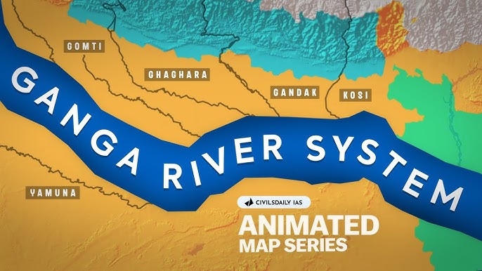 Map Ganges River: Geography, Basin, Tributaries, and Major Cities
