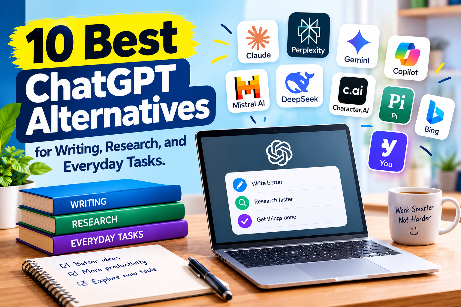 10 Best ChatGPT Alternatives for Writing, Research, and Everyday Tasks
